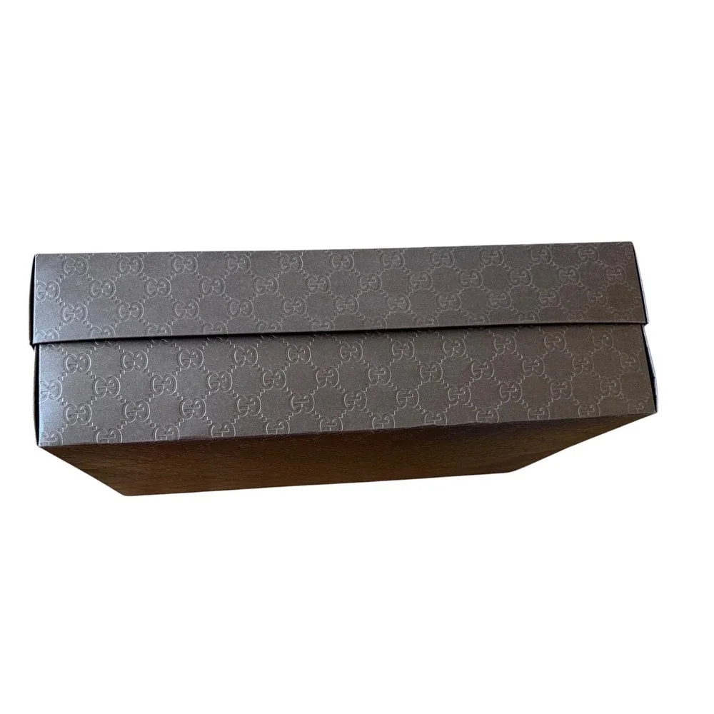 Gucci Brown GG Monogram Embossed Storage Box Care Cards Envelope Firenze 1921